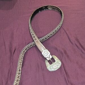 Size 28-32 Leatherock Metallic Studded Belt
